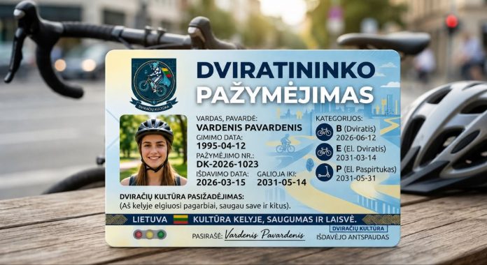 Dviratininko pazymejimas